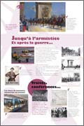 Panneau de l'exposition Premiere Guerre mondiale 1914-1918