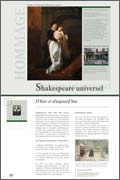 Panneau de l'exposition Shakespeare