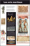 Panneau de l'exposition Arts martiaux