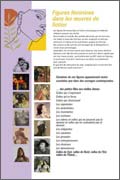 Panneau de l'exposition Figures feminines dans les oeuvres de fiction